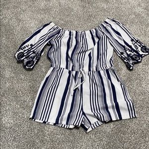 Off the shoulder short romper